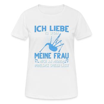 Dudelsack Musikverein Sackpfeifer Musiker - Frauen T-Shirt atmungsaktiv - Weiß - Vorne - AI Model Female 172 dark (172cm)