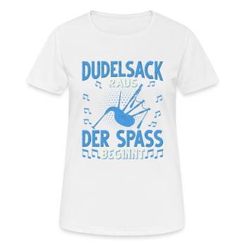 Dudelsack Musikverein Sackpfeifer Musiker - Frauen T-Shirt atmungsaktiv - Weiß - Vorne - AI Model Female 172 dark (172cm)