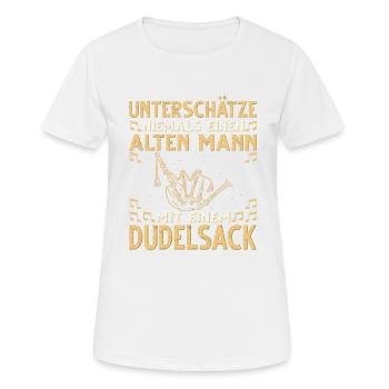 Dudelsack Musikverein Sackpfeifer Musiker - Frauen T-Shirt atmungsaktiv - Weiß - Vorne - AI Model Female 172 dark (172cm)
