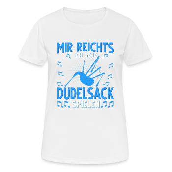 Dudelsack Musikverein Sackpfeifer Musiker - Frauen T-Shirt atmungsaktiv - Weiß - Vorne - AI Model Female 172 dark (172cm)