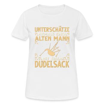 Dudelsack Musikverein Sackpfeifer Musiker - Frauen T-Shirt atmungsaktiv - Weiß - Vorne - AI Model Female 172 dark (172cm)