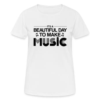 Vinyl Musiker Retro Musik Vinyl Vintage Musizieren - Frauen T-Shirt atmungsaktiv - Weiß - Vorne - AI Model Female 172 dark (172cm)