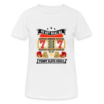 Kasino Glücksspiel Spielautomat Kartenspiel - Frauen T-Shirt atmungsaktiv - Weiß - Vorne - AI Model Female 172 dark (172cm)