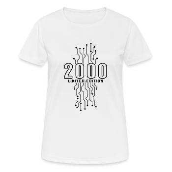 Birthday 2000 Gaming Limited Edition Gamer - T-shirt respirant Femme - blanc - Devant - AI Model Female 172 dark (172cm)