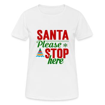 Fête de Noël Sweet Claus Joyeux Noël T-shirt - T-shirt respirant Femme - blanc - Devant - AI Model Female 172 dark (172cm)