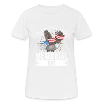Memorial Day We Will Never Forget Military Vete - Women's Breathable T-Shirt - white - Front - AI Model Female 172 dark (172cm)