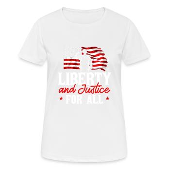 Freedom and Justice for All Memorial Day A - Women's Breathable T-Shirt - white - Front - AI Model Female 172 dark (172cm)