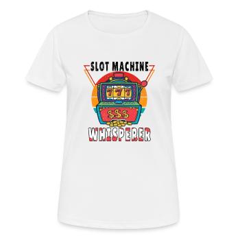 Kasino Glücksspiel Spielautomat Kartenspiel - Frauen T-Shirt atmungsaktiv - Weiß - Vorne - AI Model Female 172 dark (172cm)