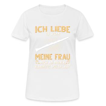 Klarinette Blasmusik Musikverein Orchester Jazz - Frauen T-Shirt atmungsaktiv - Weiß - Vorne - AI Model Female 172 dark (172cm)
