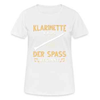 Klarinette Blasmusik Musikverein Orchester Jazz - Frauen T-Shirt atmungsaktiv - Weiß - Vorne - AI Model Female 172 dark (172cm)
