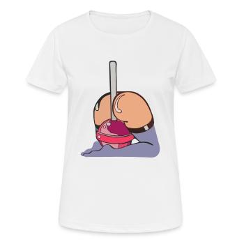 Lolly-X - Kunst - Frauen T-Shirt atmungsaktiv - Weiß - Vorne - AI Model Female 172 dark (172cm)