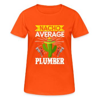 Cinco de Mayo Nacho Plombier moyen Kl - T-shirt respirant Femme - orange néon - Devant - AI Model Female 172 dark (172cm)