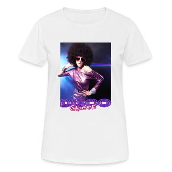Disco Queen Discoqueen Clubbing 90er 70er Party - Frauen T-Shirt atmungsaktiv - Weiß - Vorne - AI Model Female 172 dark (172cm)