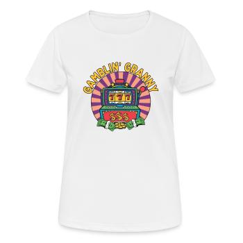 Kasino Glücksspiel Spielautomat Kartenspiel - Frauen T-Shirt atmungsaktiv - Weiß - Vorne - AI Model Female 172 dark (172cm)