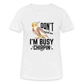 Kanarienvogel Papagei Kakadu - Frauen T-Shirt atmungsaktiv - Weiß - Vorne - AI Model Female 172 dark (172cm)