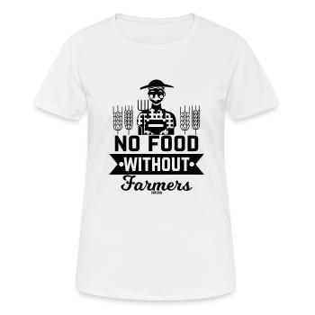 Keine Lebensmittel ohne Bauern - Frauen T-Shirt atmungsaktiv - Weiß - Vorne - AI Model Female 172 dark (172cm)