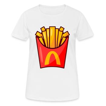 Frites - T-shirt respirant Femme - blanc - Devant - AI Model Female 172 dark (172cm)
