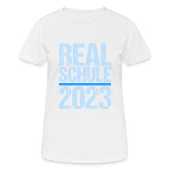 Realschule bestanden Realschulabschluss 2023 - Frauen T-Shirt atmungsaktiv - Weiß - Vorne - AI Model Female 172 dark (172cm)