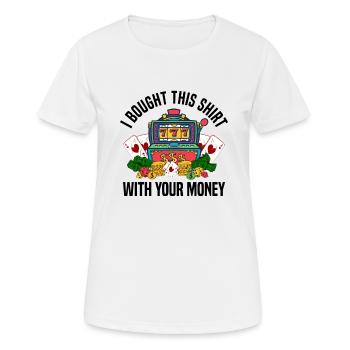Kasino Glücksspiel Spielautomat Kartenspiel - Frauen T-Shirt atmungsaktiv - Weiß - Vorne - AI Model Female 172 dark (172cm)