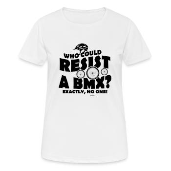 BMX Fahrrad Freestyle Halfpipe Geschenk - Frauen T-Shirt atmungsaktiv - Weiß - Vorne - AI Model Female 172 dark (172cm)