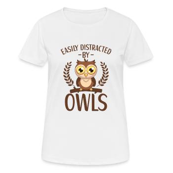 Eule Outfit für Eulen Liebhaber - Frauen T-Shirt atmungsaktiv - Weiß - Vorne - AI Model Female 172 dark (172cm)