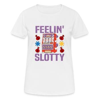 Casino Gambling Slot Machine à sous Jeu de cartes - T-shirt respirant Femme - blanc - Devant - AI Model Female 172 dark (172cm)