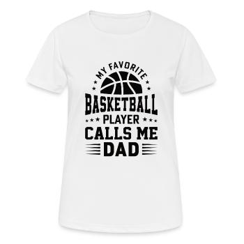 Basketball Père BBall Dribble Sport Son - T-shirt respirant Femme - blanc - Devant - AI Model Female 172 dark (172cm)