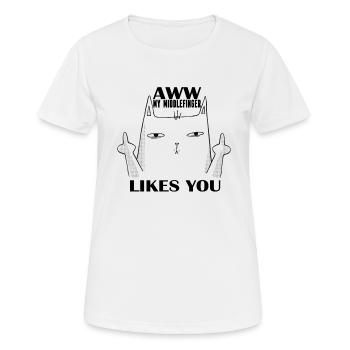 Aw, mon majeur aime ton humour de gag de blague - T-shirt respirant Femme - blanc - Devant - AI Model Female 172 dark (172cm)