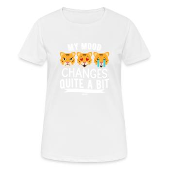 Tiger Katze Streifen Asien Dschungel - Frauen T-Shirt atmungsaktiv - Weiß - Vorne - AI Model Female 172 dark (172cm)