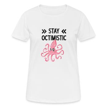 Poulpe Poulpe Tentacule de mer Poulpe Poulpe Poulpe Poulpe - T-shirt respirant Femme - blanc - Devant - AI Model Female 172 dark (172cm)