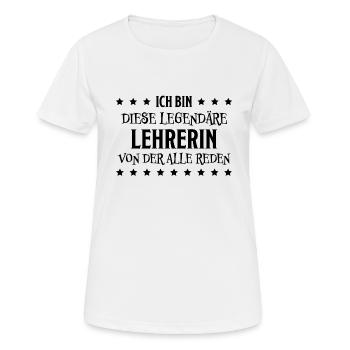 Lehrer Lustige Spruch Unterricht Lehrerin Geschenk - Frauen T-Shirt atmungsaktiv - Weiß - Vorne - AI Model Female 172 dark (172cm)