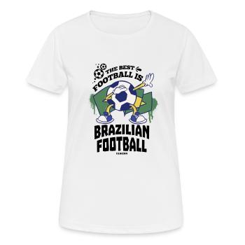 Brasilien - Frauen T-Shirt atmungsaktiv - Weiß - Vorne - AI Model Female 172 dark (172cm)