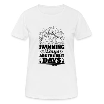 Schwimmen Bademeister Schwimmkurs Freibad Geschenk - Frauen T-Shirt atmungsaktiv - Weiß - Vorne - AI Model Female 172 dark (172cm)