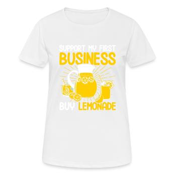 Limonadenstand Zitronensaft Limonade Geschäft - Frauen T-Shirt atmungsaktiv - Weiß - Vorne - AI Model Female 172 dark (172cm)