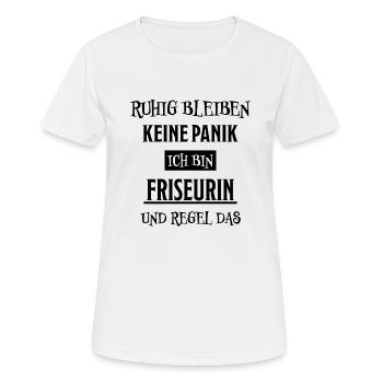 Friseurin Friseur Lustig Spruch Friseurin Geschenk - Frauen T-Shirt atmungsaktiv - Weiß - Vorne - AI Model Female 172 dark (172cm)