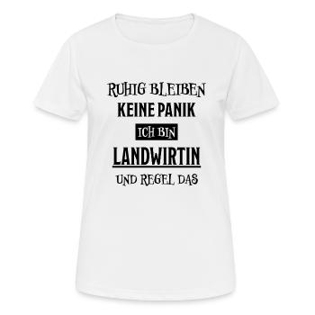 Landwirtin Witz Spruch Traktor Landwirtin Geschenk - Frauen T-Shirt atmungsaktiv - Weiß - Vorne - AI Model Female 172 dark (172cm)
