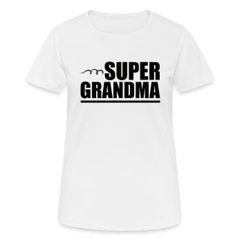 Grandma Pensioner Grandma Grandson Granddaughter Grandma - Women's Breathable T-Shirt - white - Front - AI Model Female 172 dark (172cm)