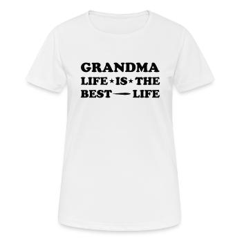 Grandma Pensioner Grandma Grandson Granddaughter Grandma - Women's Breathable T-Shirt - white - Front - AI Model Female 172 dark (172cm)