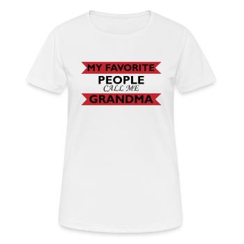 Grandma Pensioner Grandma Grandson Granddaughter Grandma - Women's Breathable T-Shirt - white - Front - AI Model Female 172 dark (172cm)