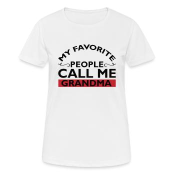 Grandma Pensioner Grandma Grandson Granddaughter Grandma - Women's Breathable T-Shirt - white - Front - AI Model Female 172 dark (172cm)