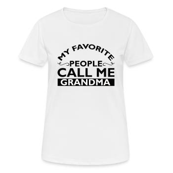 Grandma Pensioner Grandma Grandson Granddaughter Grandma - Women's Breathable T-Shirt - white - Front - AI Model Female 172 dark (172cm)