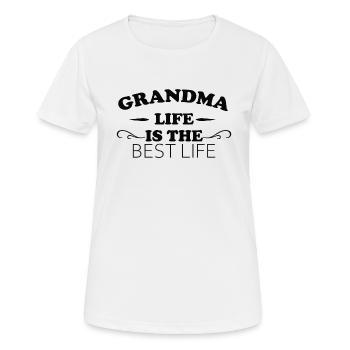 Grandma Pensioner Grandma Grandson Granddaughter Grandma - Women's Breathable T-Shirt - white - Front - AI Model Female 172 dark (172cm)