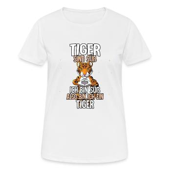 Tiger Sind Süß Tiger - Frauen T-Shirt atmungsaktiv - Weiß - Vorne - AI Model Female 172 dark (172cm)