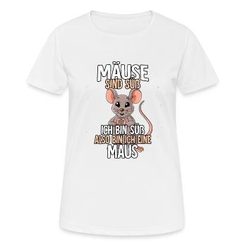 Mäuse Sind Süß Maus - Frauen T-Shirt atmungsaktiv - Weiß - Vorne - AI Model Female 172 dark (172cm)