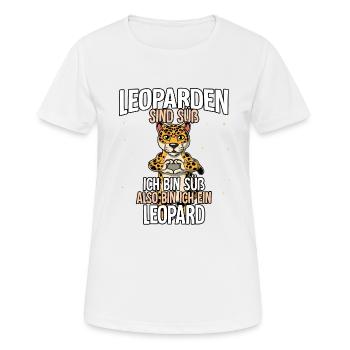 Leoparden Sind Süß Leopard - Frauen T-Shirt atmungsaktiv - Weiß - Vorne - AI Model Female 172 dark (172cm)