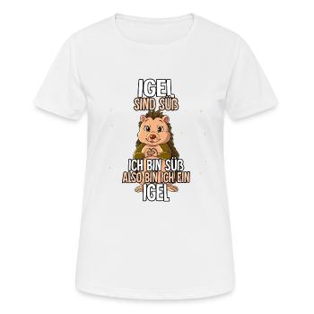 Igel Sind Süß Igel - Frauen T-Shirt atmungsaktiv - Weiß - Vorne - AI Model Female 172 dark (172cm)