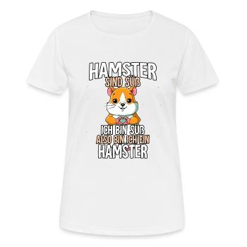 Hamster Sind Süß Hamster - Frauen T-Shirt atmungsaktiv - Weiß - Vorne - AI Model Female 172 dark (172cm)