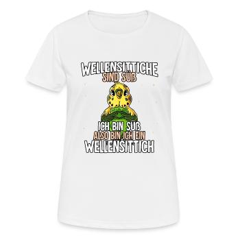 Wellensittiche Sind Süß Wellensittich - Frauen T-Shirt atmungsaktiv - Weiß - Vorne - AI Model Female 172 dark (172cm)