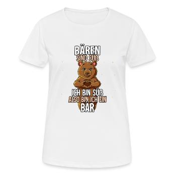 Bären Sind Süß Bär - Frauen T-Shirt atmungsaktiv - Weiß - Vorne - AI Model Female 172 dark (172cm)