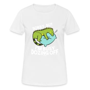 Leguan - Frauen T-Shirt atmungsaktiv - Weiß - Vorne - AI Model Female 172 dark (172cm)